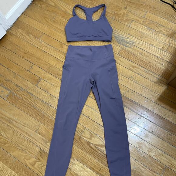 Fabletics PureLuxe Purple Activewear Set W/ Pockets Size Small - Picture 1 of 9